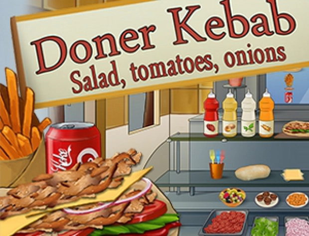 Döner Kebab : салат, помидоры, уаньоны