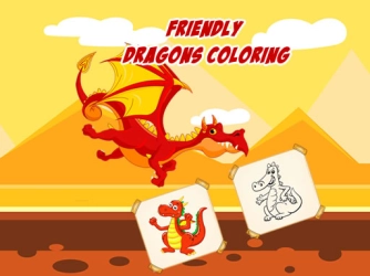 Дружелюбные драконы Раскраска