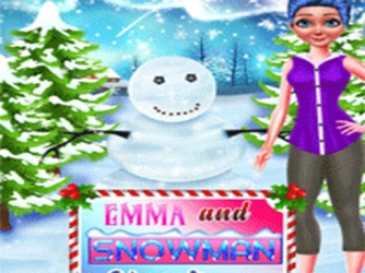 Эмма и снеговик Рождество