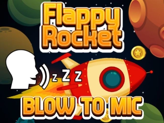 Flappy Rocket играет с дуновением в микрофон