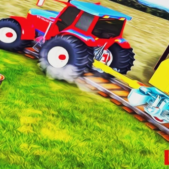 Heavy Duty Tractor Буксировка Поезда Игры