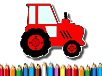 Легкий детский трактор-раскраска