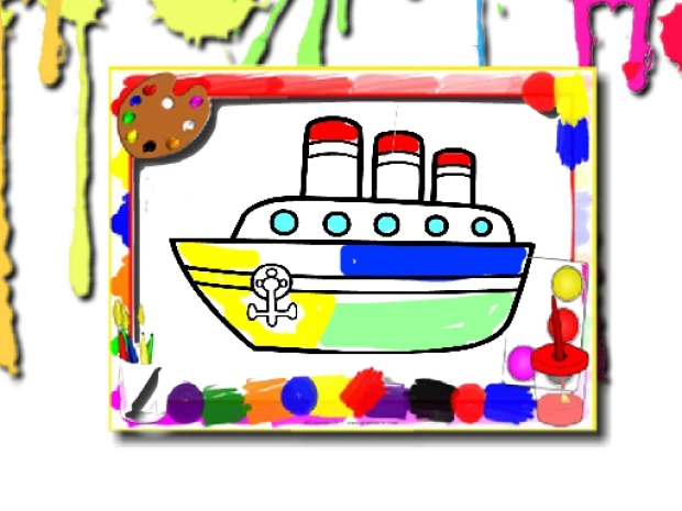 Лодки Раскраска