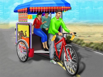 Общественный трицикл Рикша Вождение