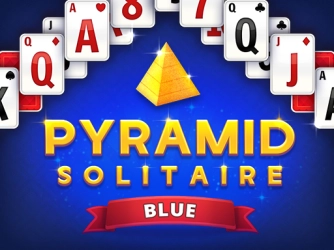Пасьянс «Пирамида» синего цвета