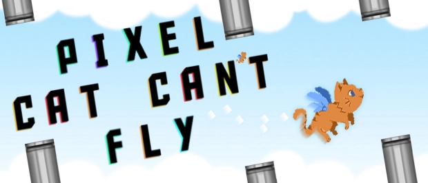 Пиксельный кот не умеет летать