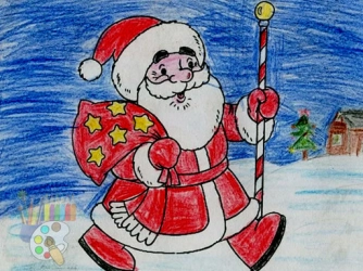 Раскраска Деда Мороза