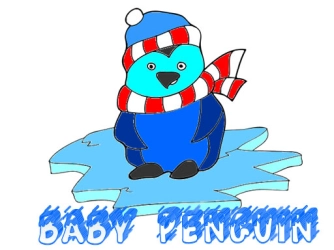 Раскраска Детеныша Пингвина