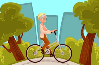 Счастливая езда на велосипеде Пазл
