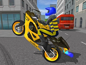 Симулятор гонки на мотоциклах полиции 3D