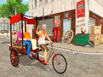 Симулятор вождения рикши на городском общественном велосипеде